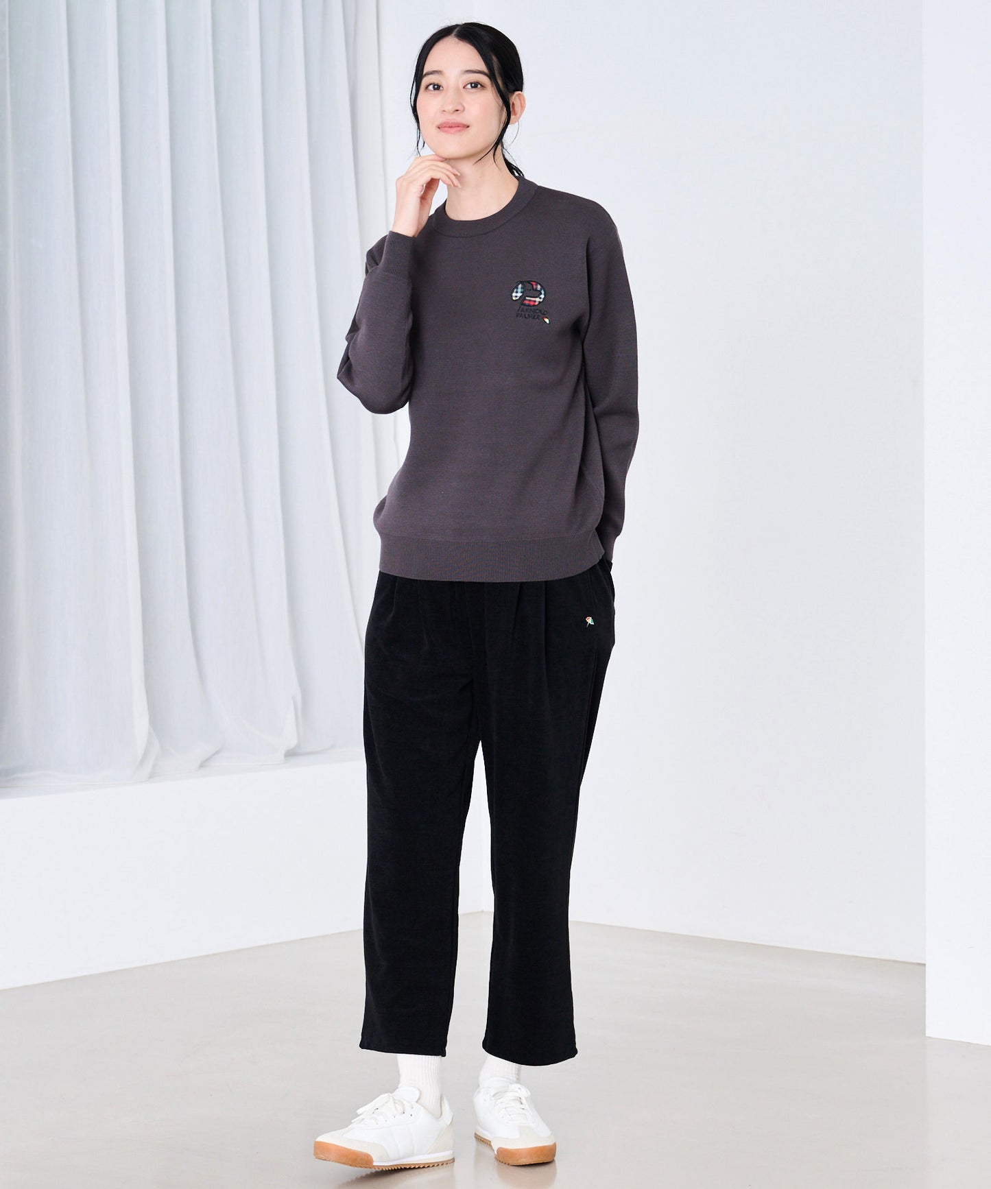 シェア ジャガードロゴニット プルオーバー