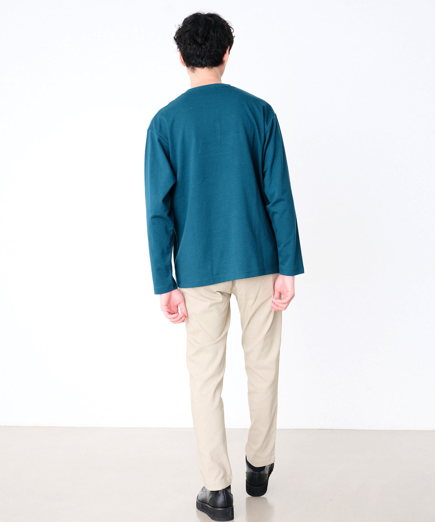 【予約】シェア パネルリブライン ロングスリーブTシャツ