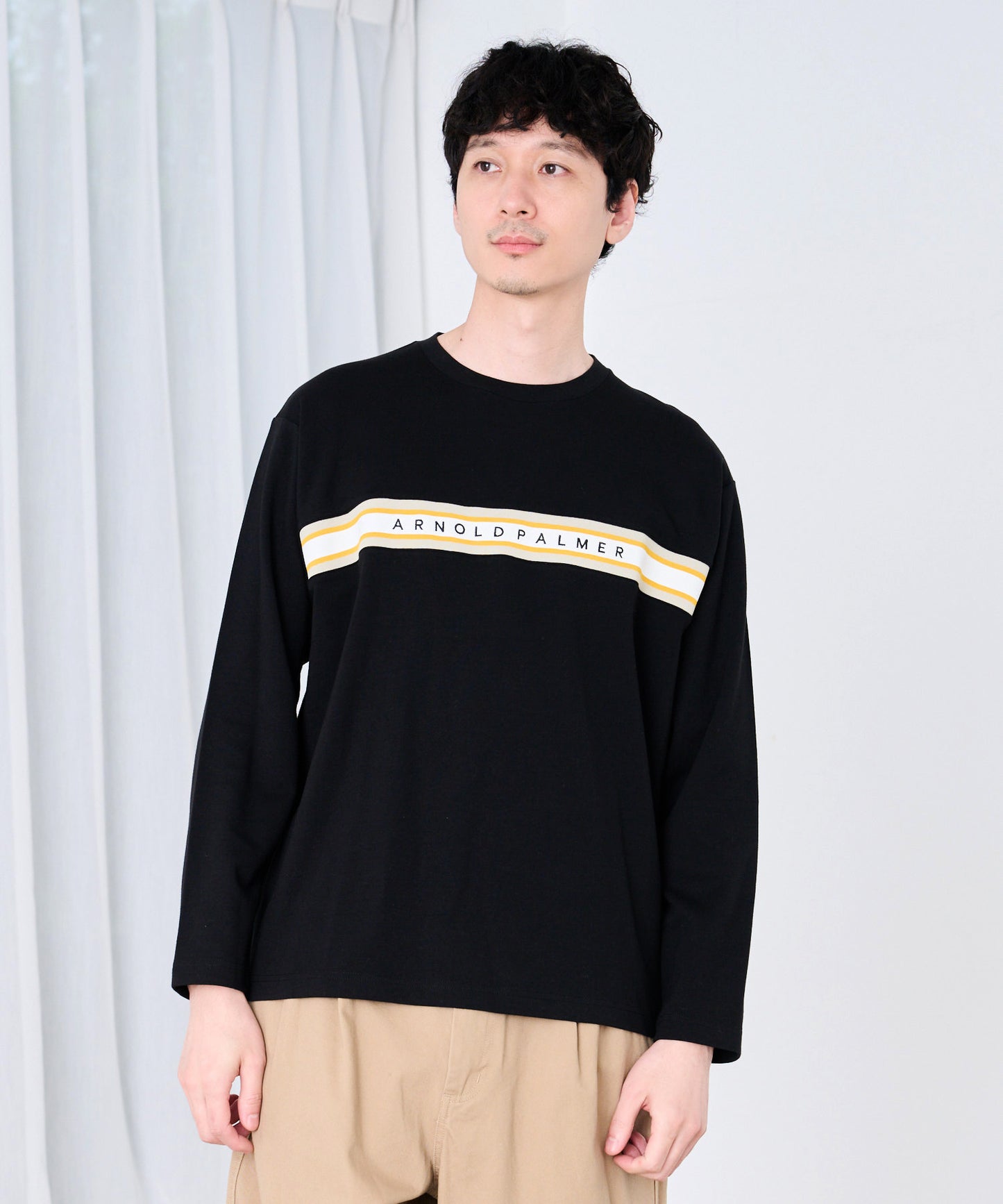 【予約】シェア パネルリブライン ロングスリーブTシャツ