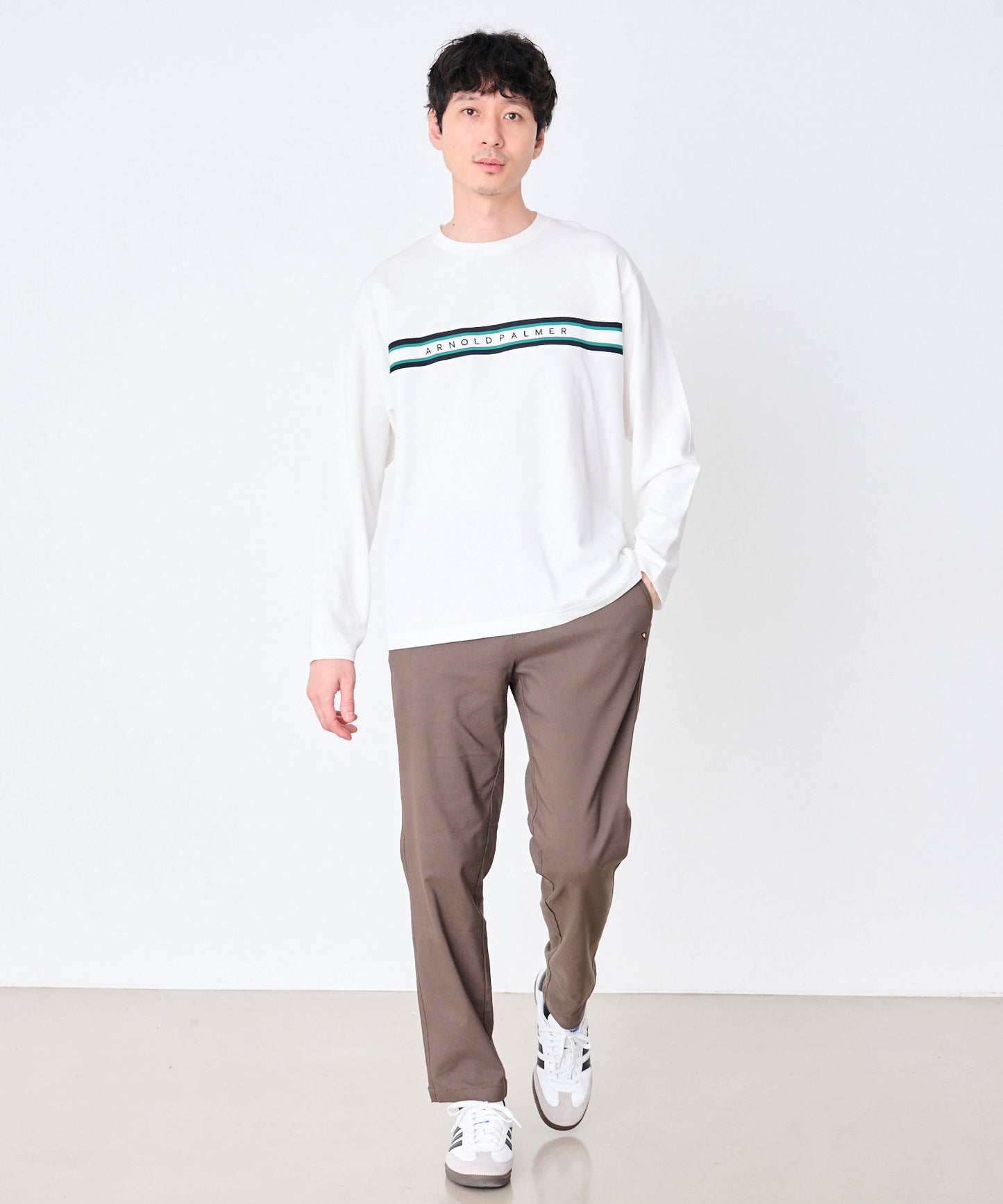 【予約】シェア パネルリブライン ロングスリーブTシャツ