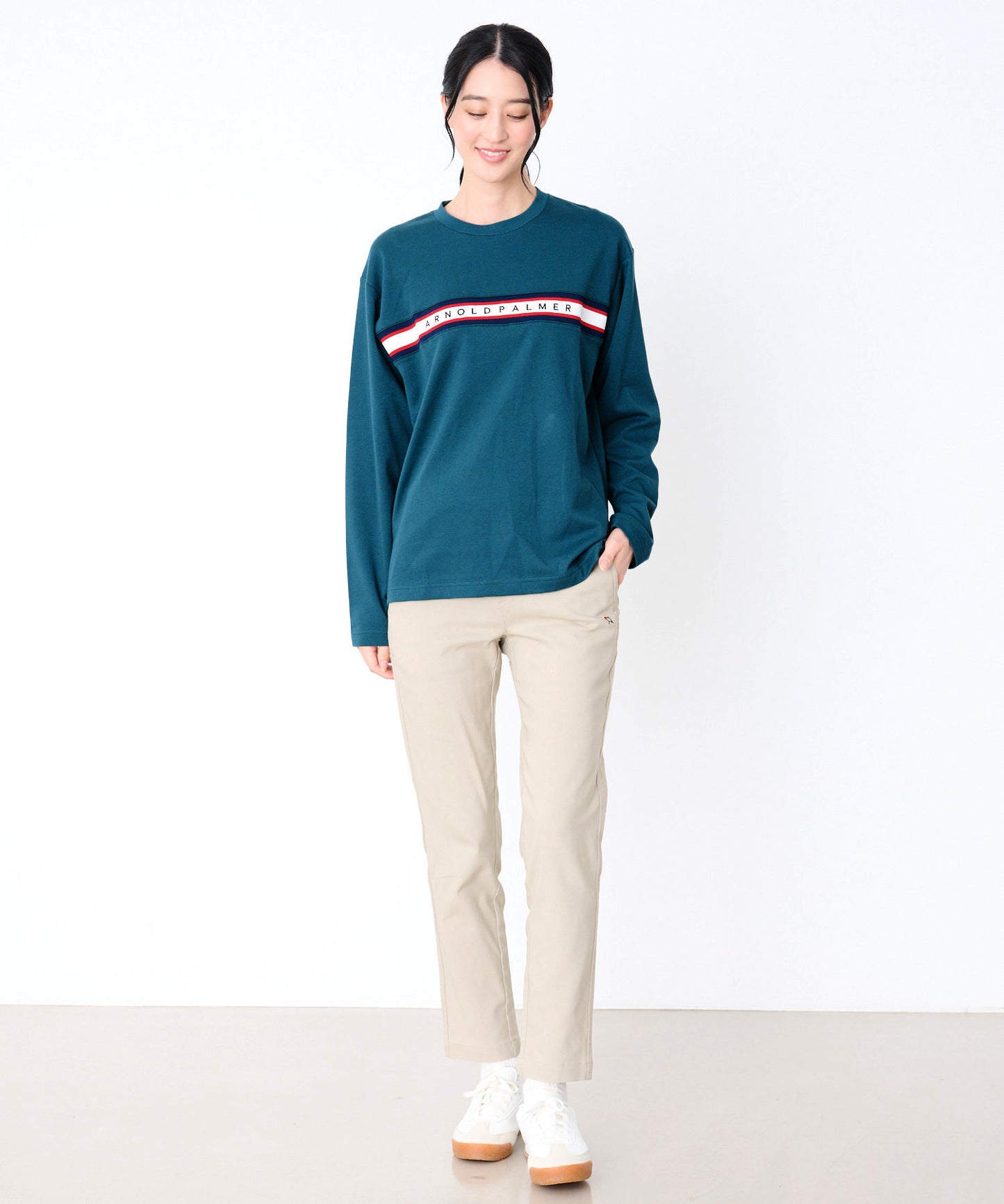 【予約】シェア パネルリブライン ロングスリーブTシャツ