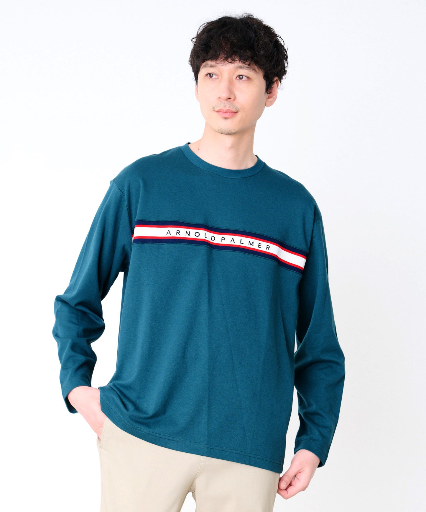 【予約】シェア パネルリブライン ロングスリーブTシャツ