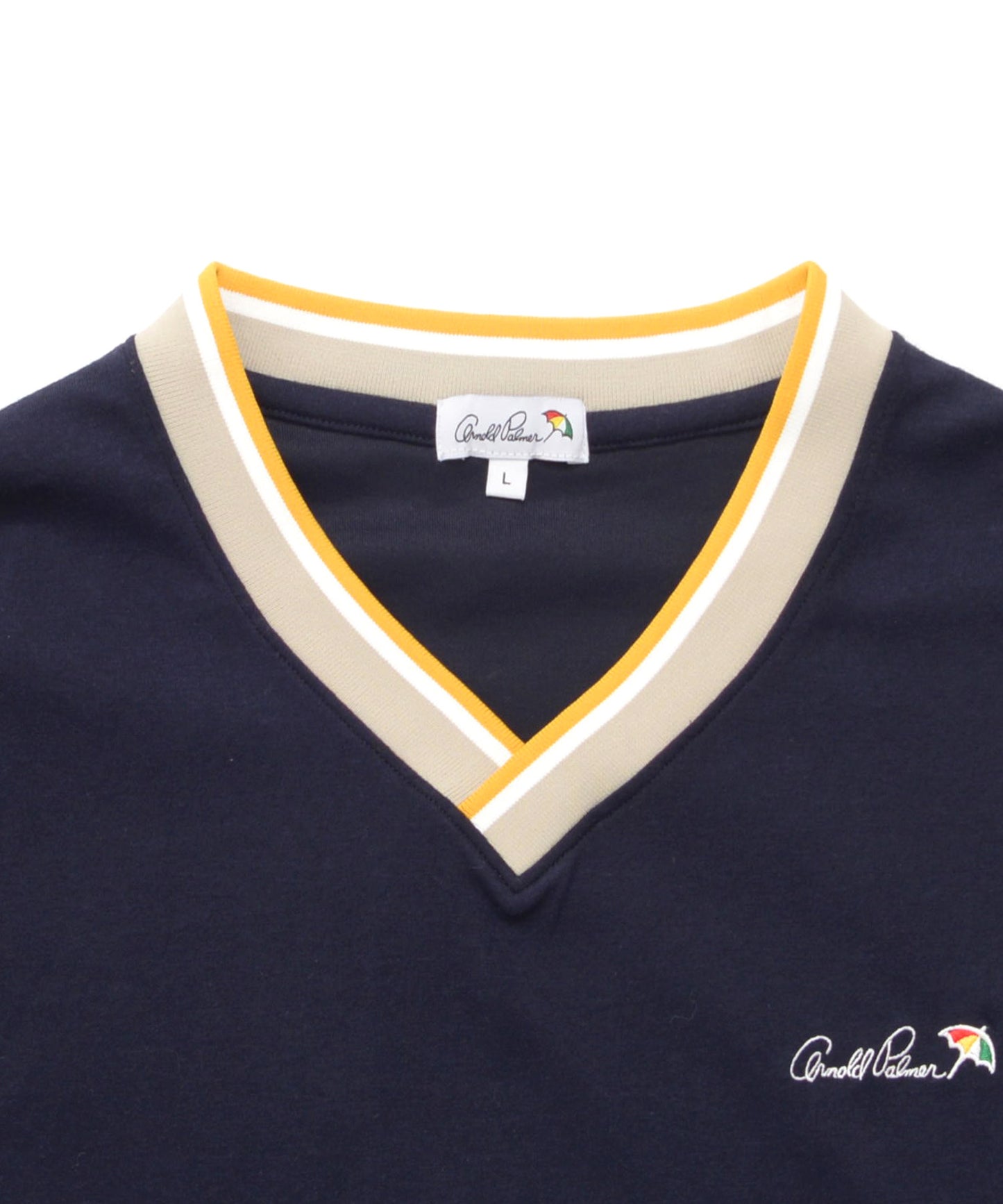 【予約】シェア カラ―リブライン Vネック ロングスリーブTシャツ