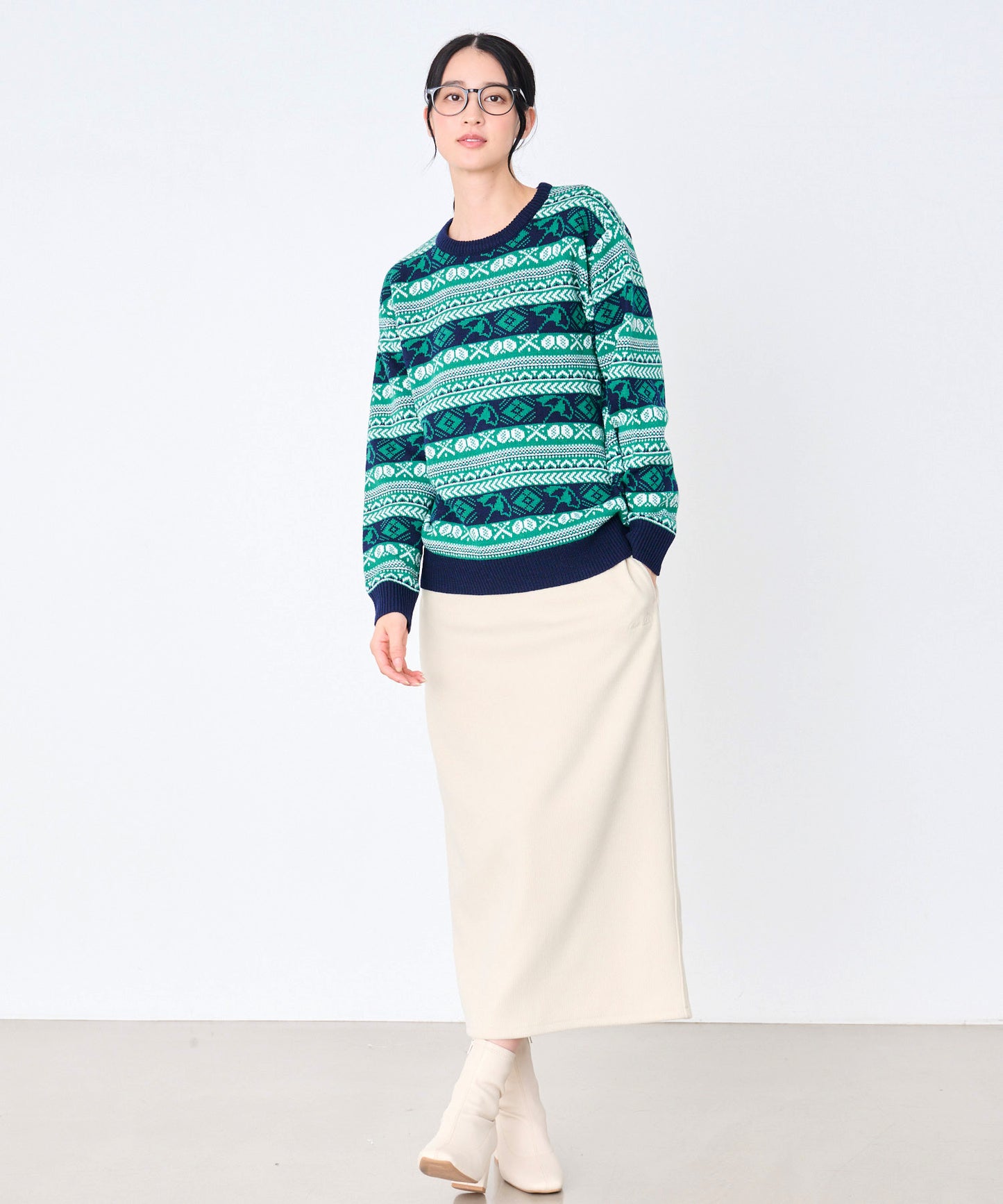 【予約】APフェアアイル シェア プルオーバーニット