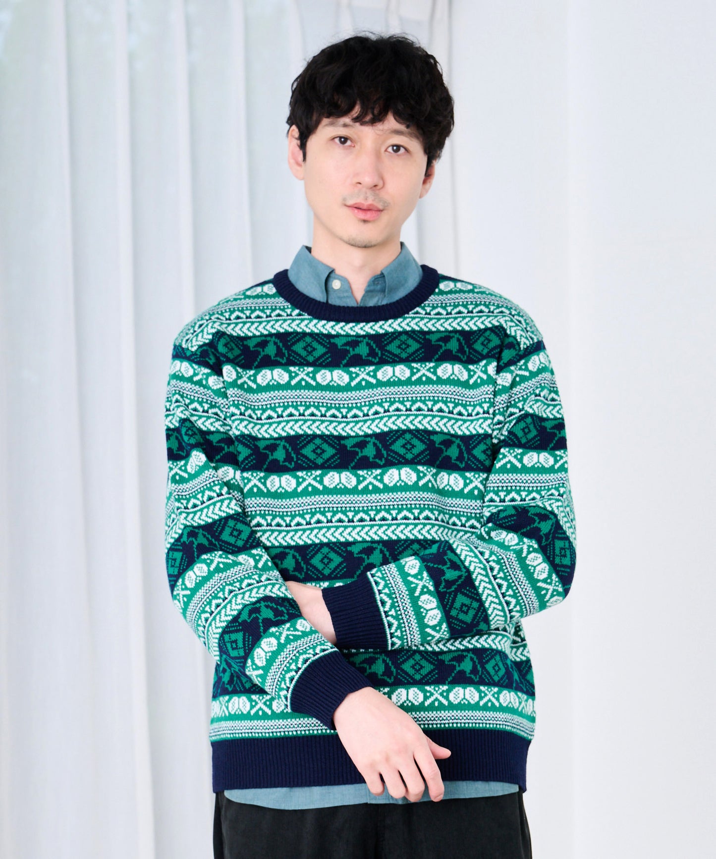 【予約】APフェアアイル シェア プルオーバーニット