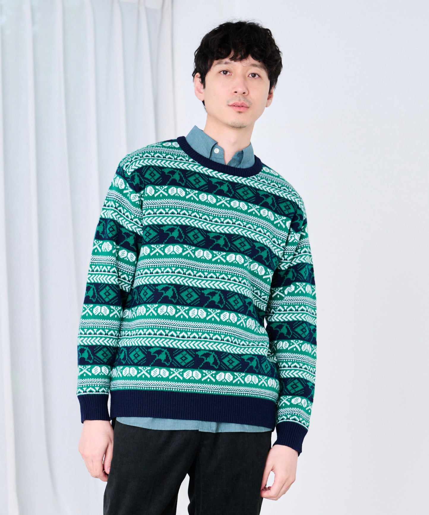 【予約】APフェアアイル シェア プルオーバーニット