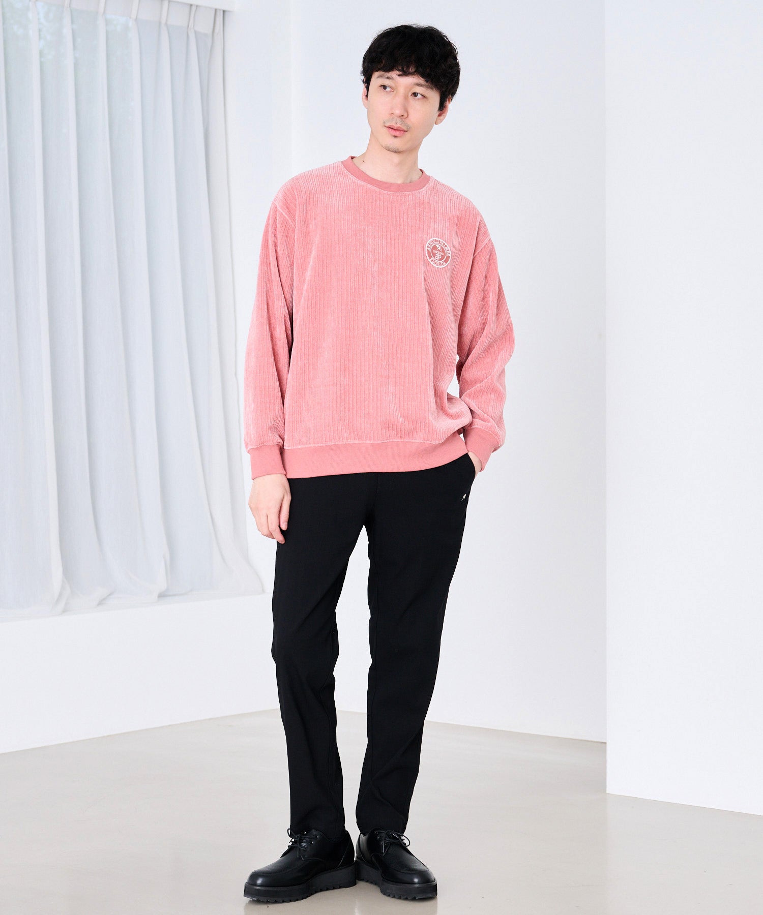 カットモール 刺繍ワッペン プルオーバー（スウェット/メンズ