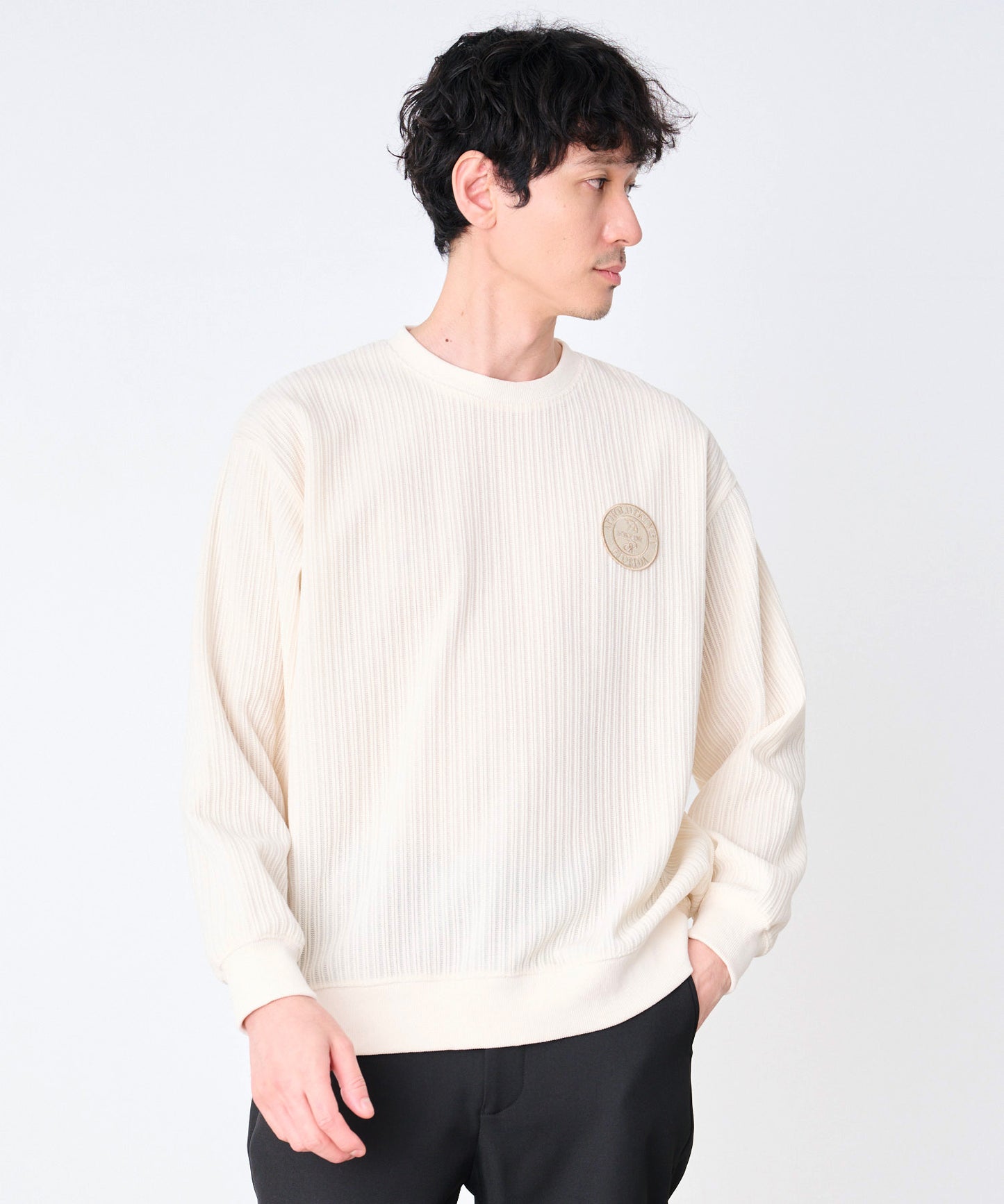 カットモール 刺繍ワッペン プルオーバー