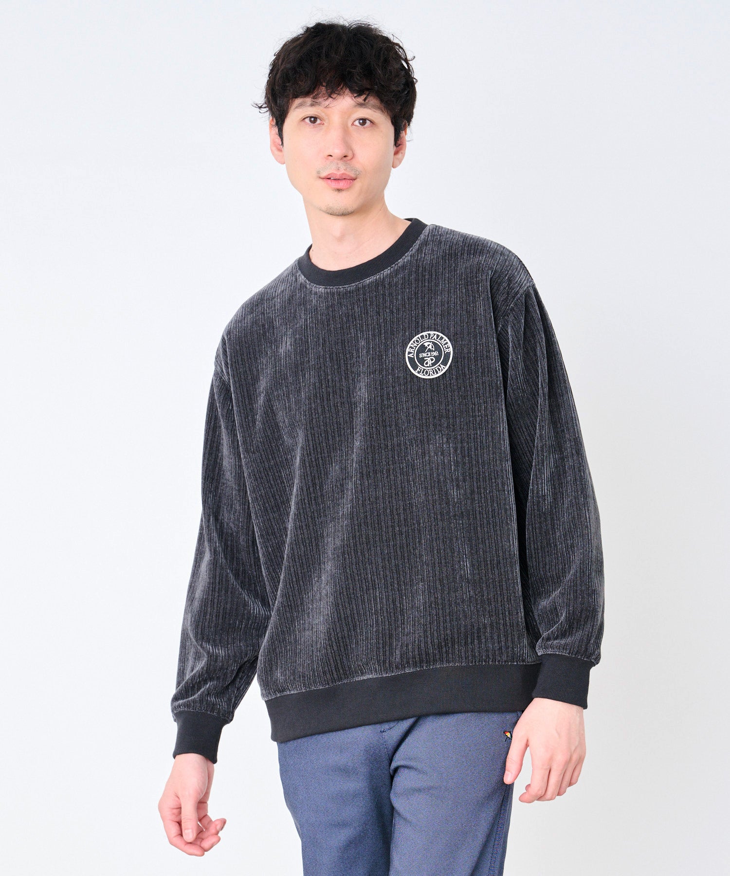 カットモール 刺繍ワッペン プルオーバー（スウェット/メンズ