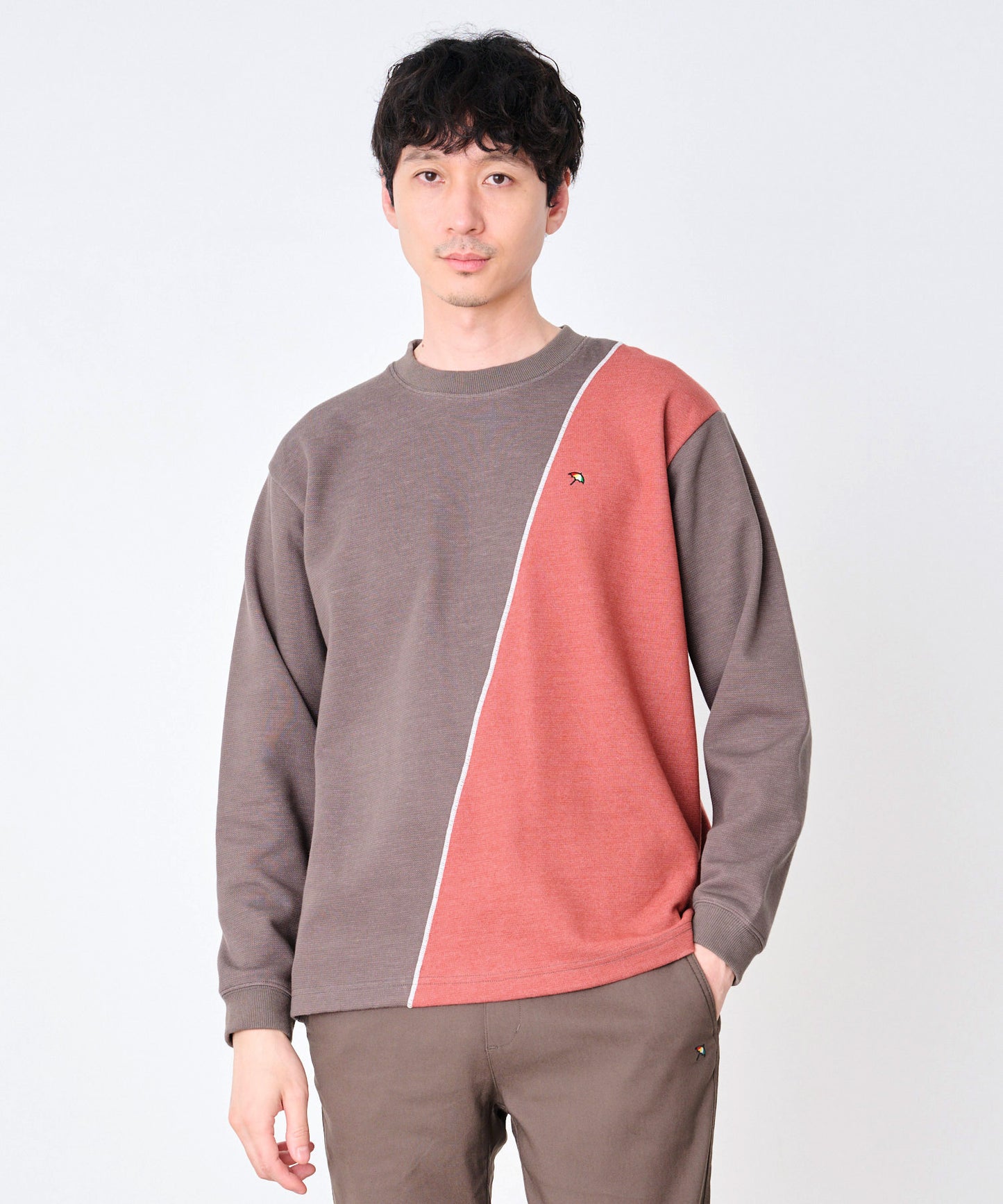 カノコダブルフェイス ブロッキング ロングTシャツ