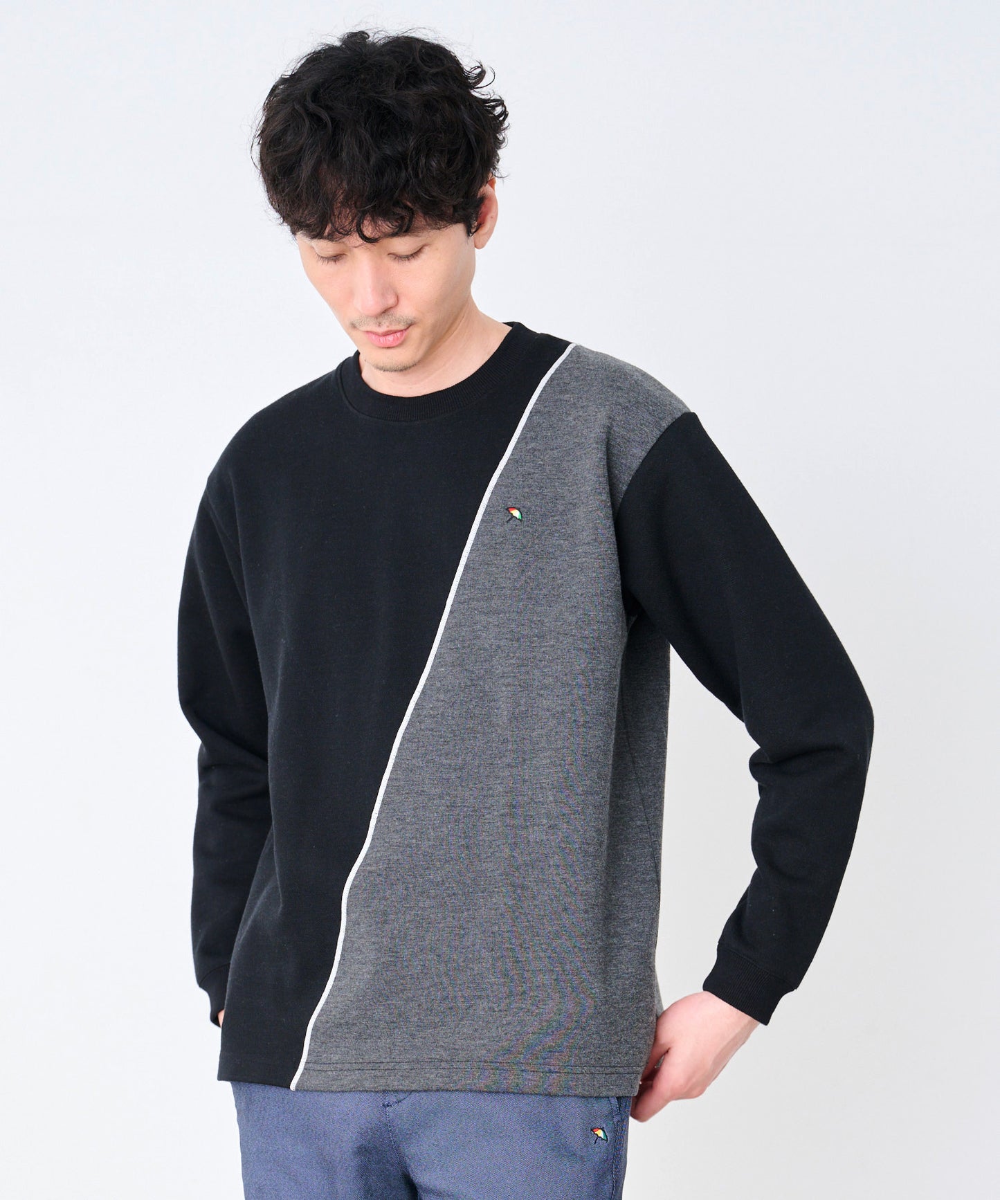 カノコダブルフェイス ブロッキング ロングTシャツ