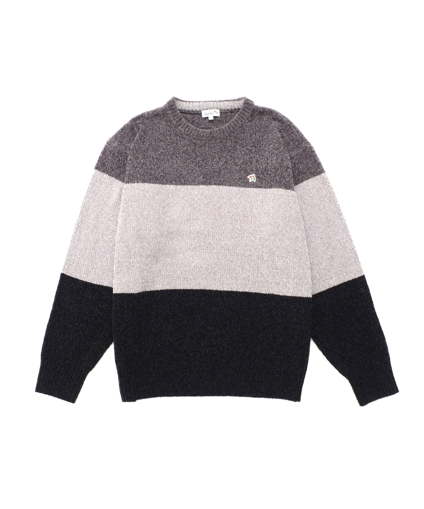 【タイムセール】モールニット カラーブロック プルオーバー