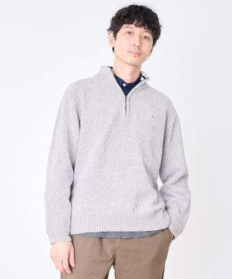 モールニット ハーフジップ プルオーバー