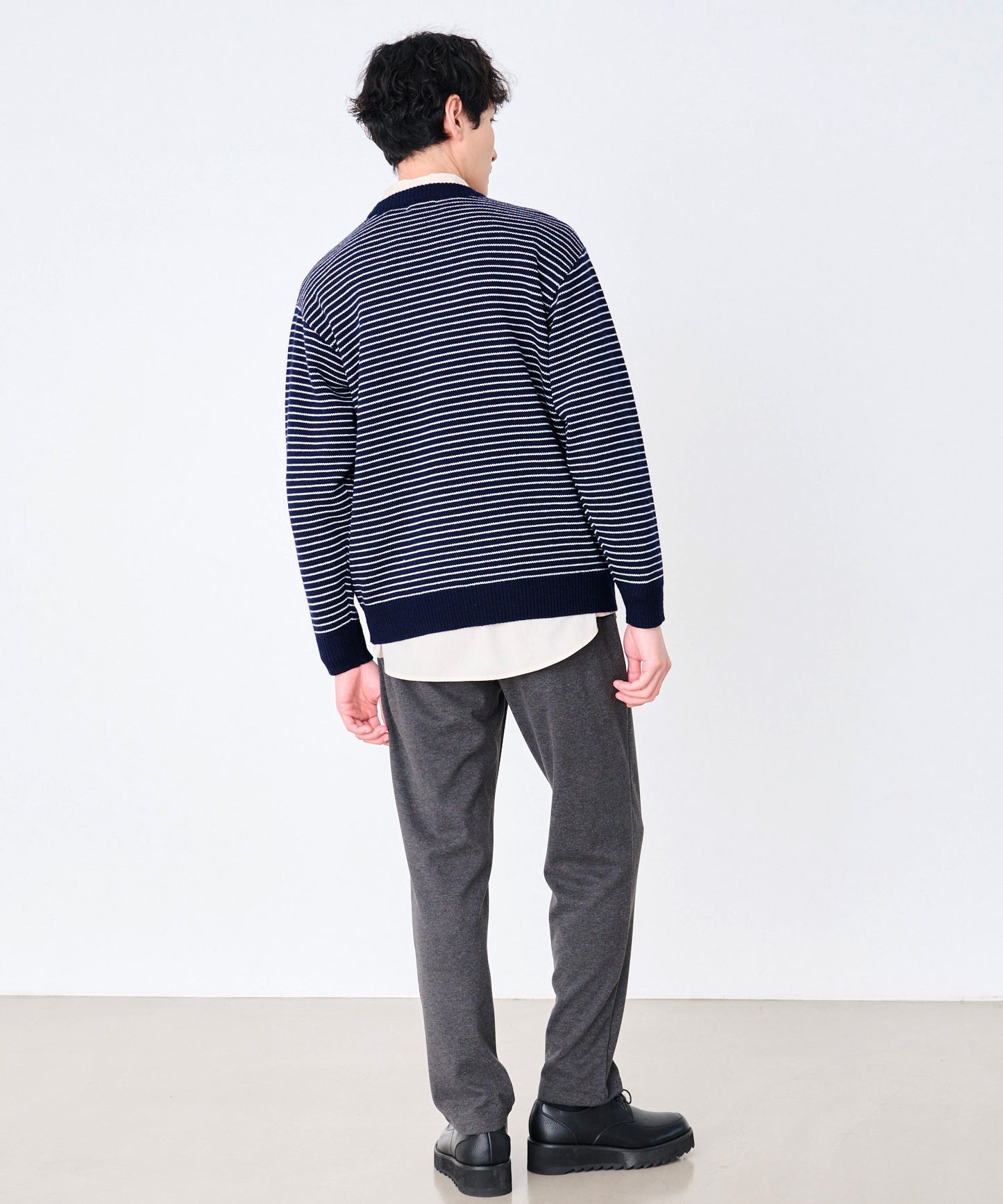 【予約】ピンボーダー プルオーバーニット