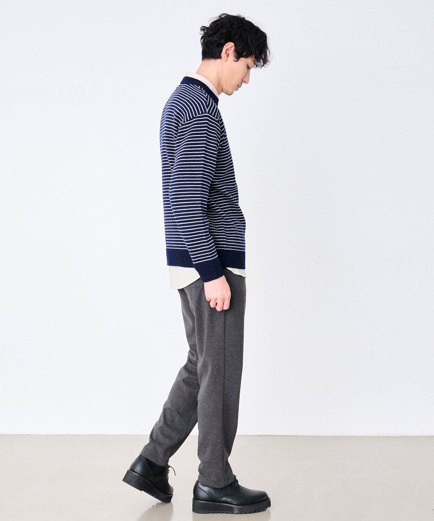 【予約】ピンボーダー プルオーバーニット