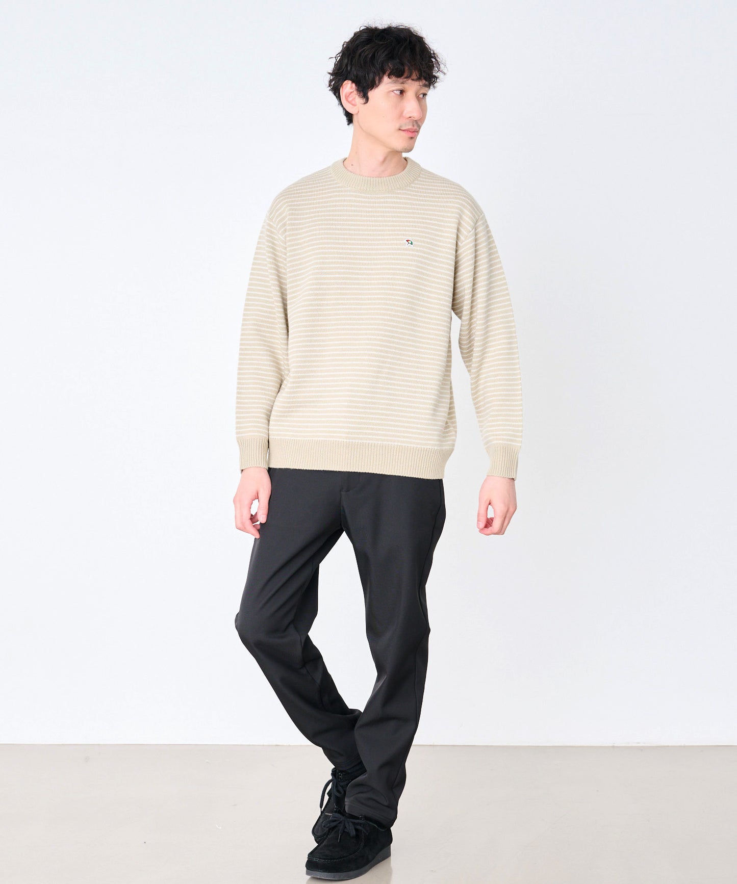 【予約】ピンボーダー プルオーバーニット