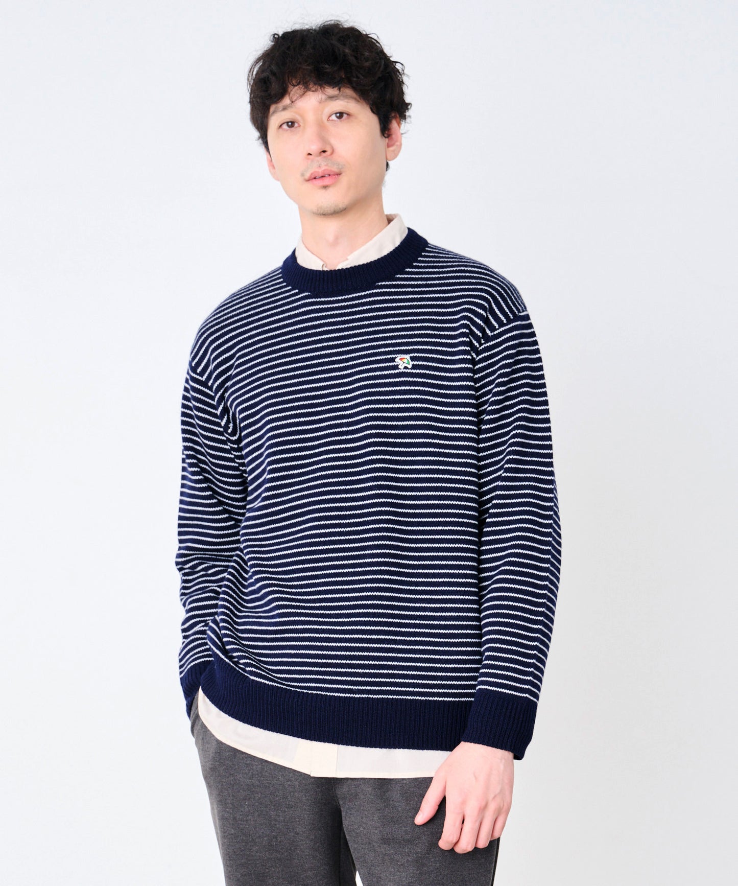 【予約】ピンボーダー プルオーバーニット