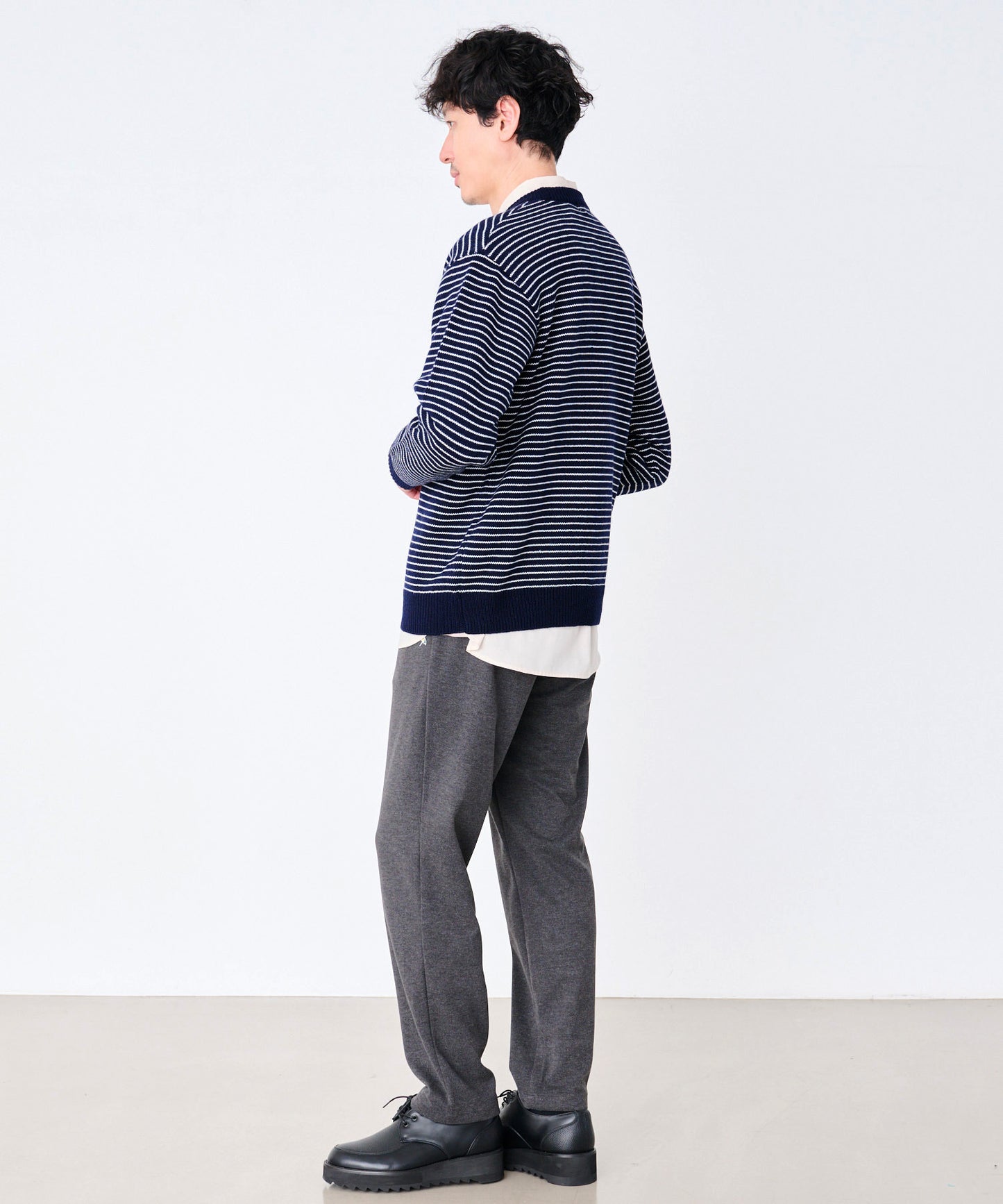 【予約】ピンボーダー プルオーバーニット