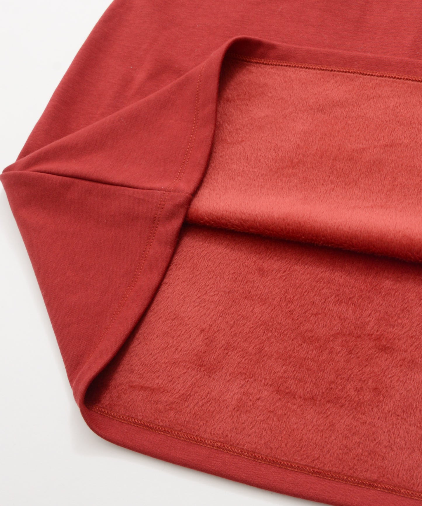 裏フリース ニットドッキング ワンピース