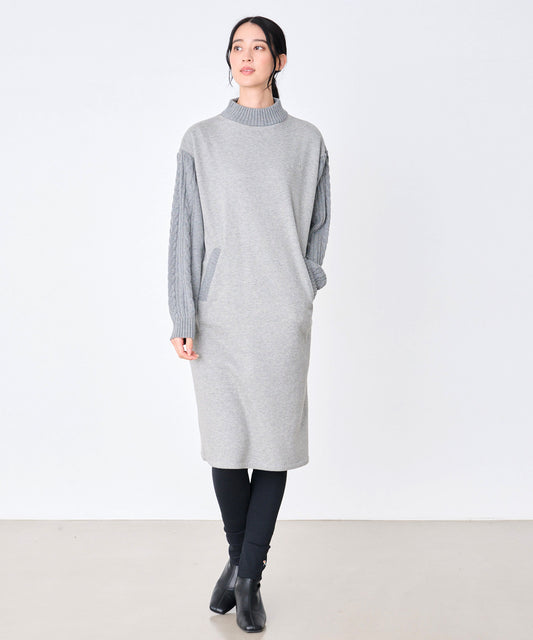 Arnold Palmer　裏フリース ニットドッキング ワンピース