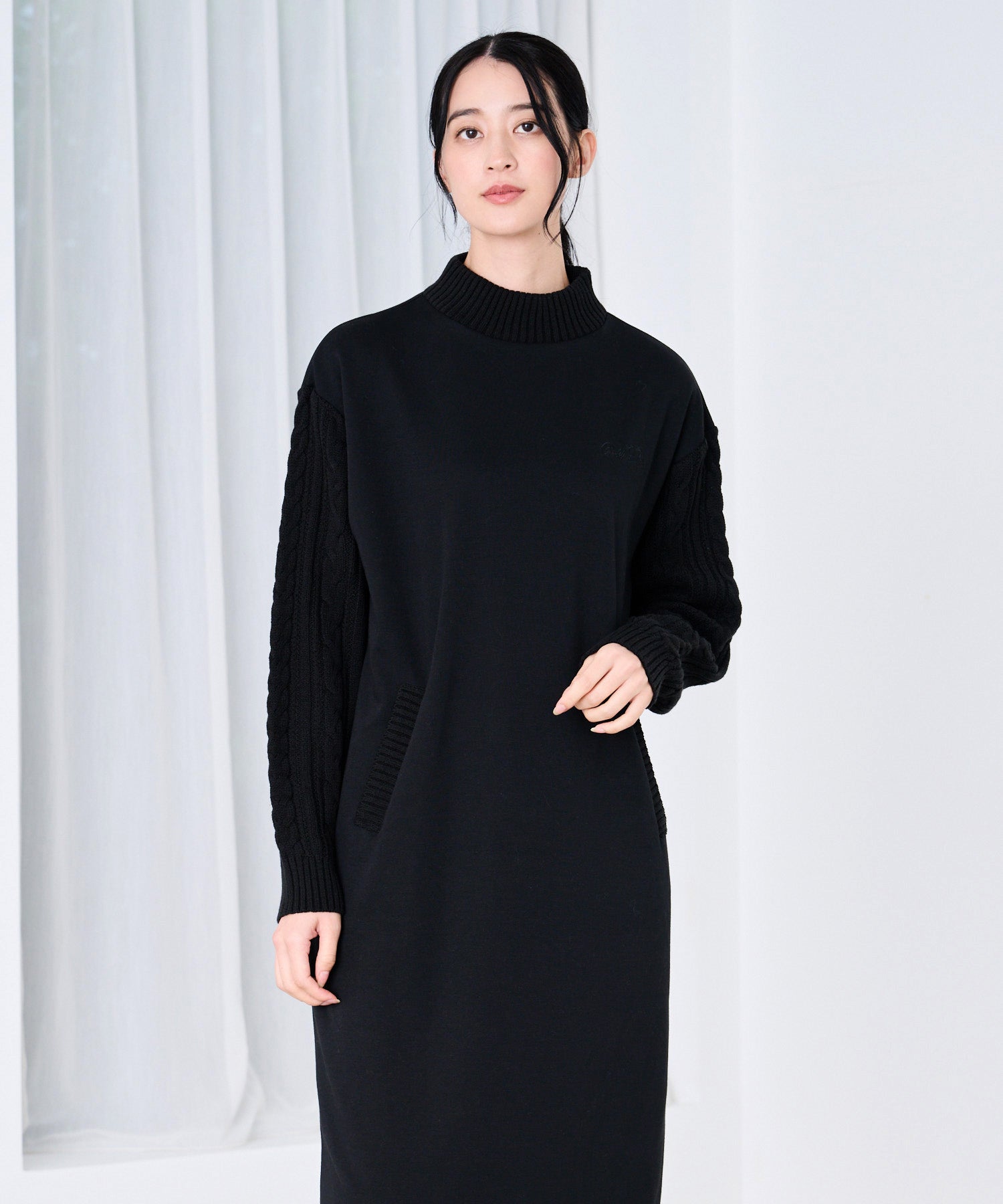 みん様ブラック AZUL BY MOUSSY | 【PLUS】ホルターネックギャザーワンピ (ワンピース