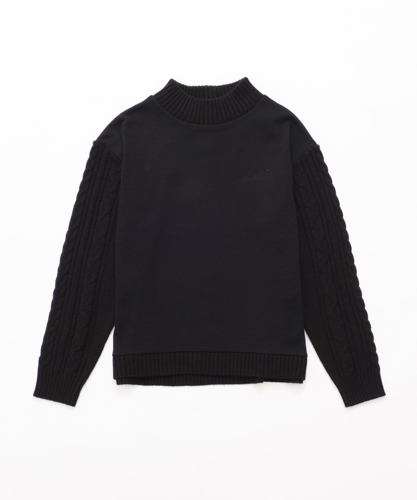 裏フリース ニットドッキング プルオーバー