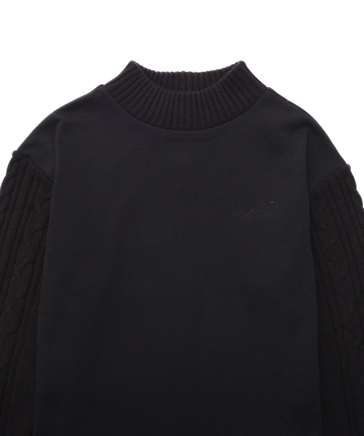 裏フリース ニットドッキング プルオーバー