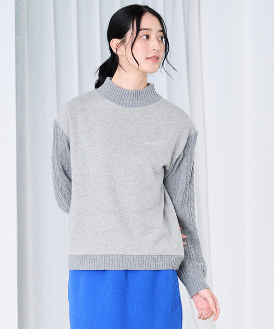 Arnold Palmer　 裏フリース ニットドッキング プルオーバー