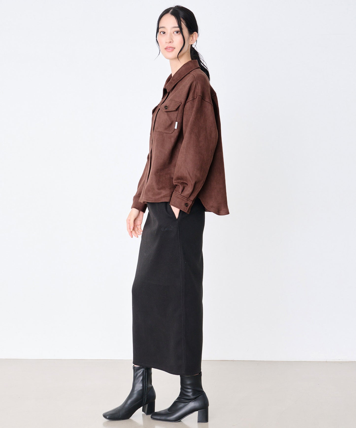 スエードポンチ ライト シャツジャケット