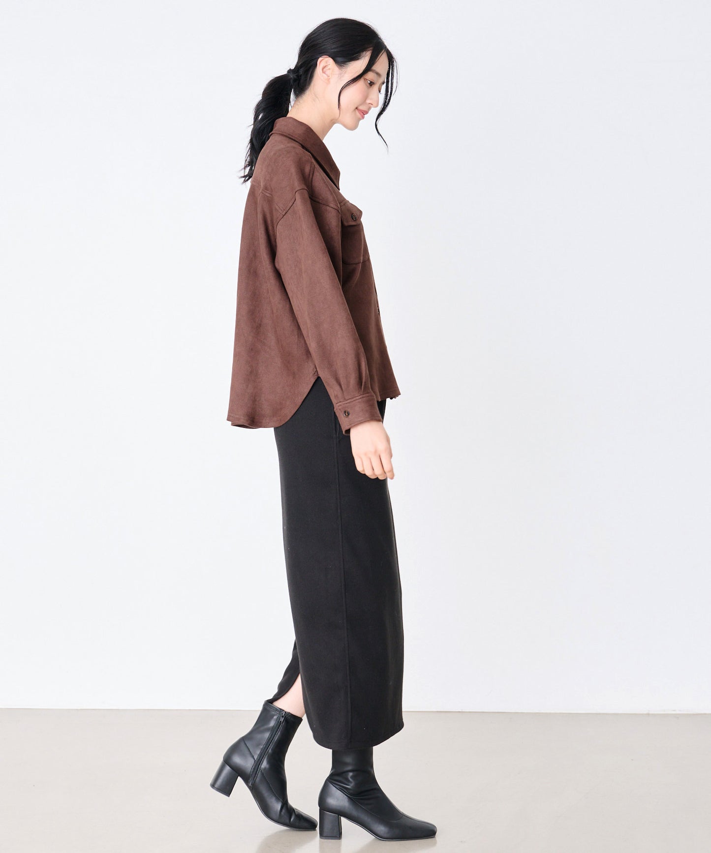 スエードポンチ ライト シャツジャケット