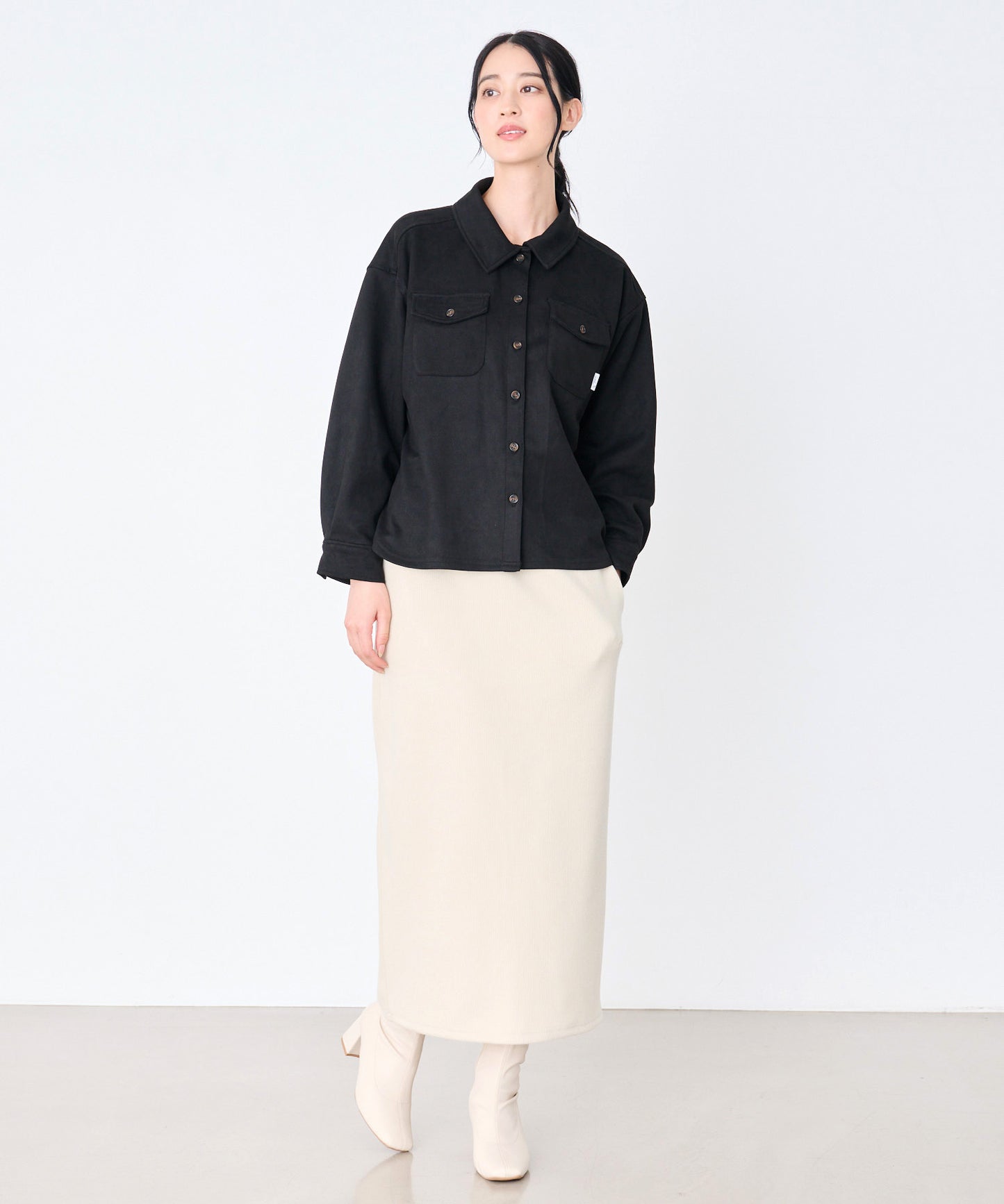 スエードポンチ ライト シャツジャケット