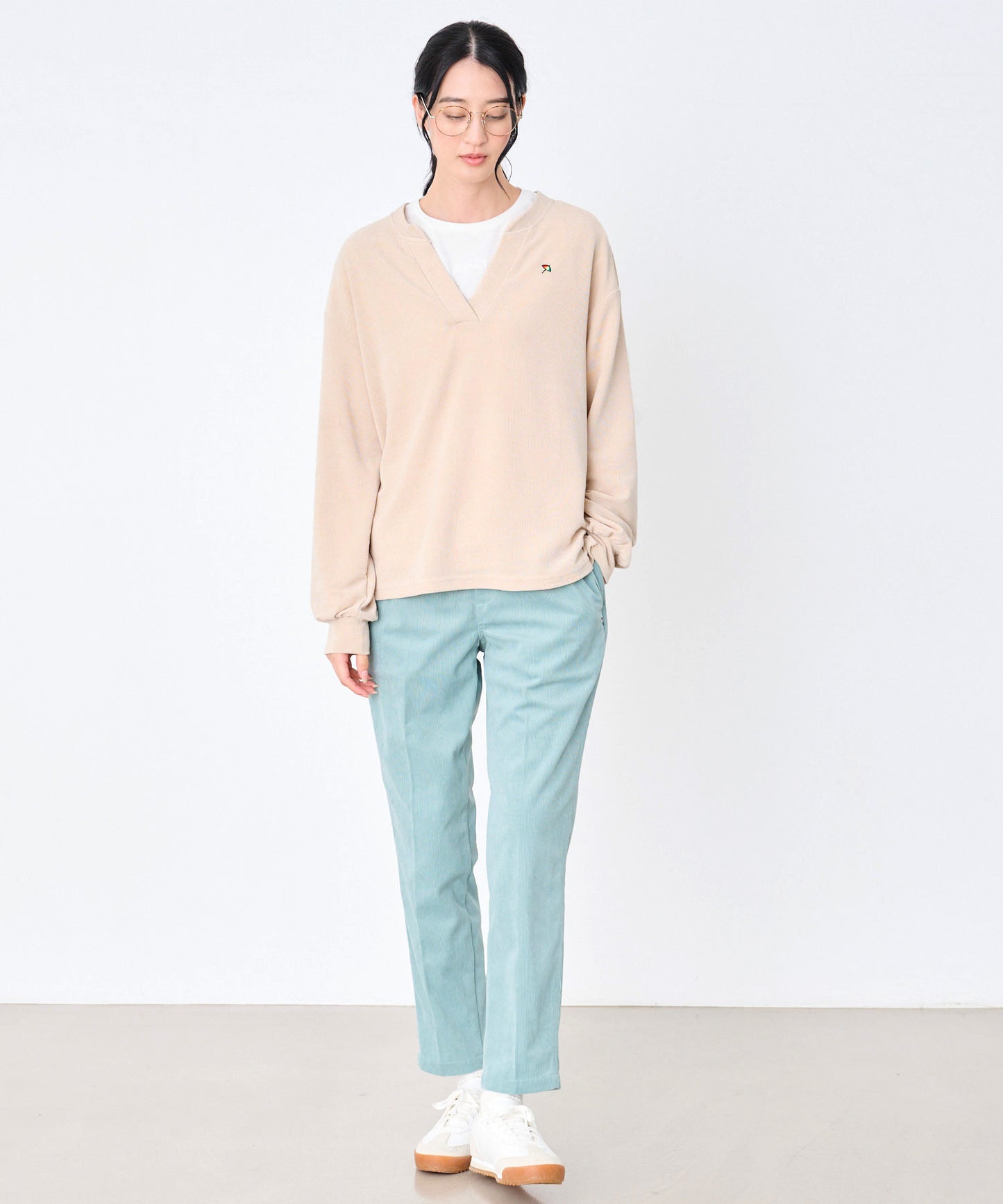 ふんわリッチ キーネック プルオーバー+ロンTセット