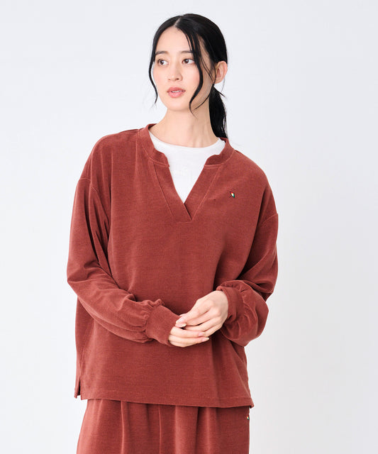 Arnold Palmer　ふんわリッチ キーネック プルオーバー+ロンTセット