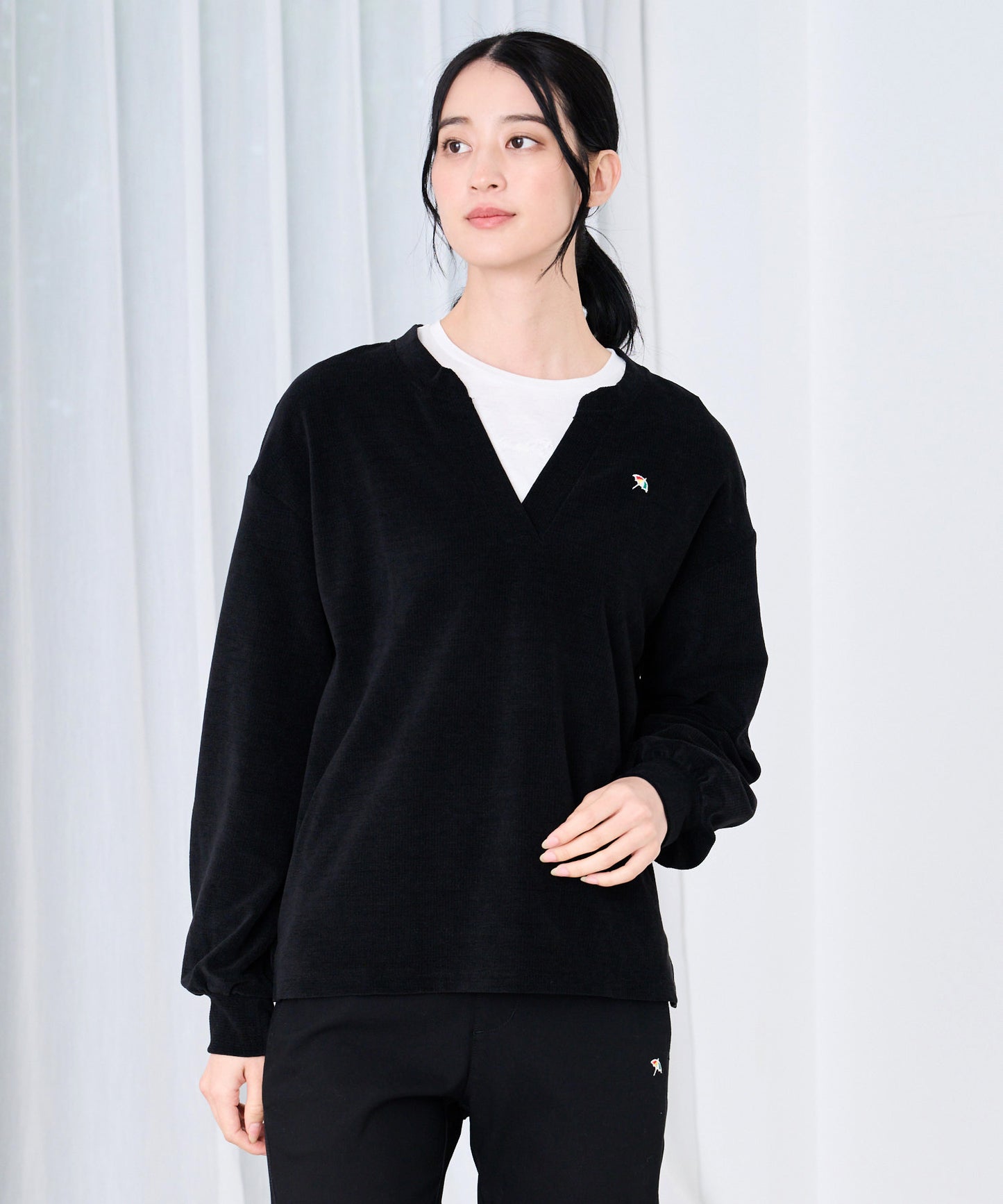 ふんわリッチ キーネック プルオーバー+ロンTセット