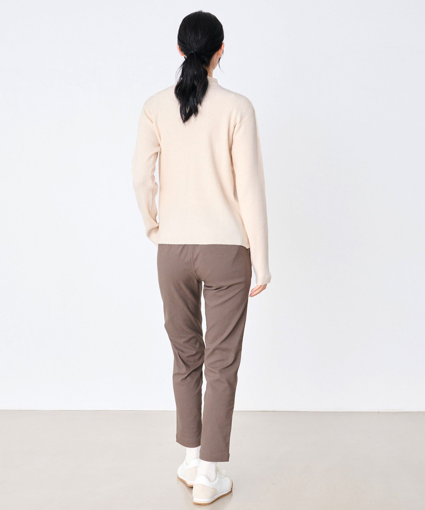ベーシック リブハイネック ニット