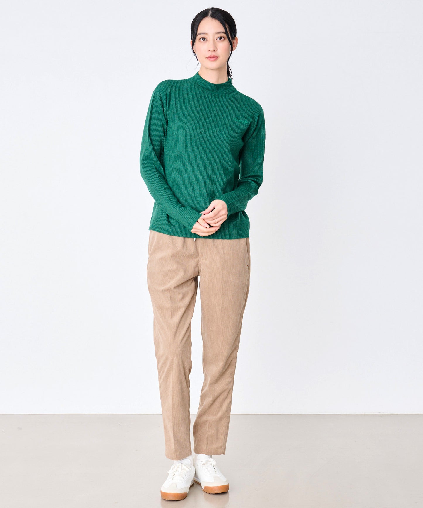 ベーシック リブハイネック ニット