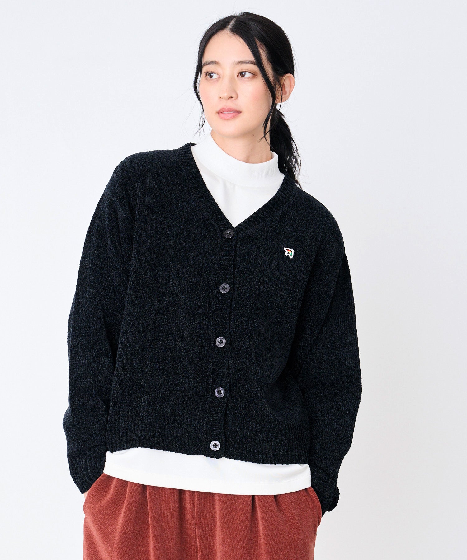 デサント モールニット パーカー ブラック L 1回のみ着画美品 モール