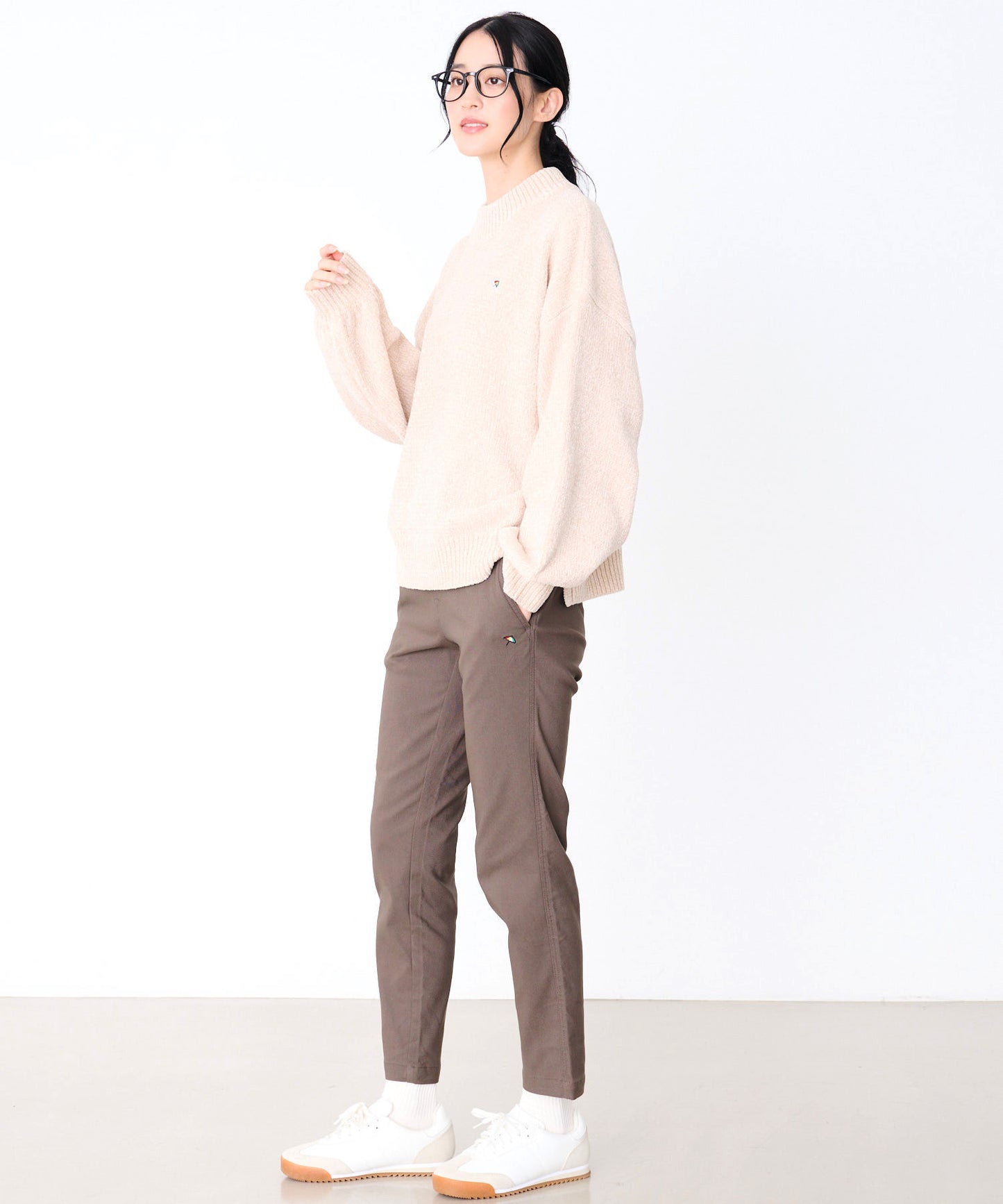 【タイムセール&2BUY対象】モールニット モックネック プルオーバー