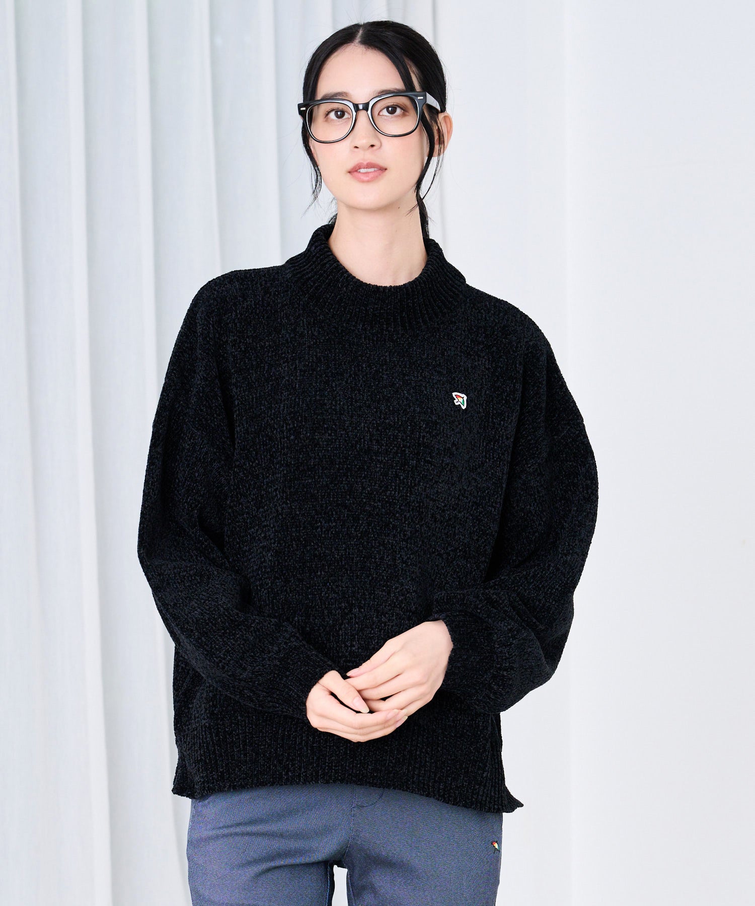 モールニット モックネック プルオーバー（ニット/セーター/レディース