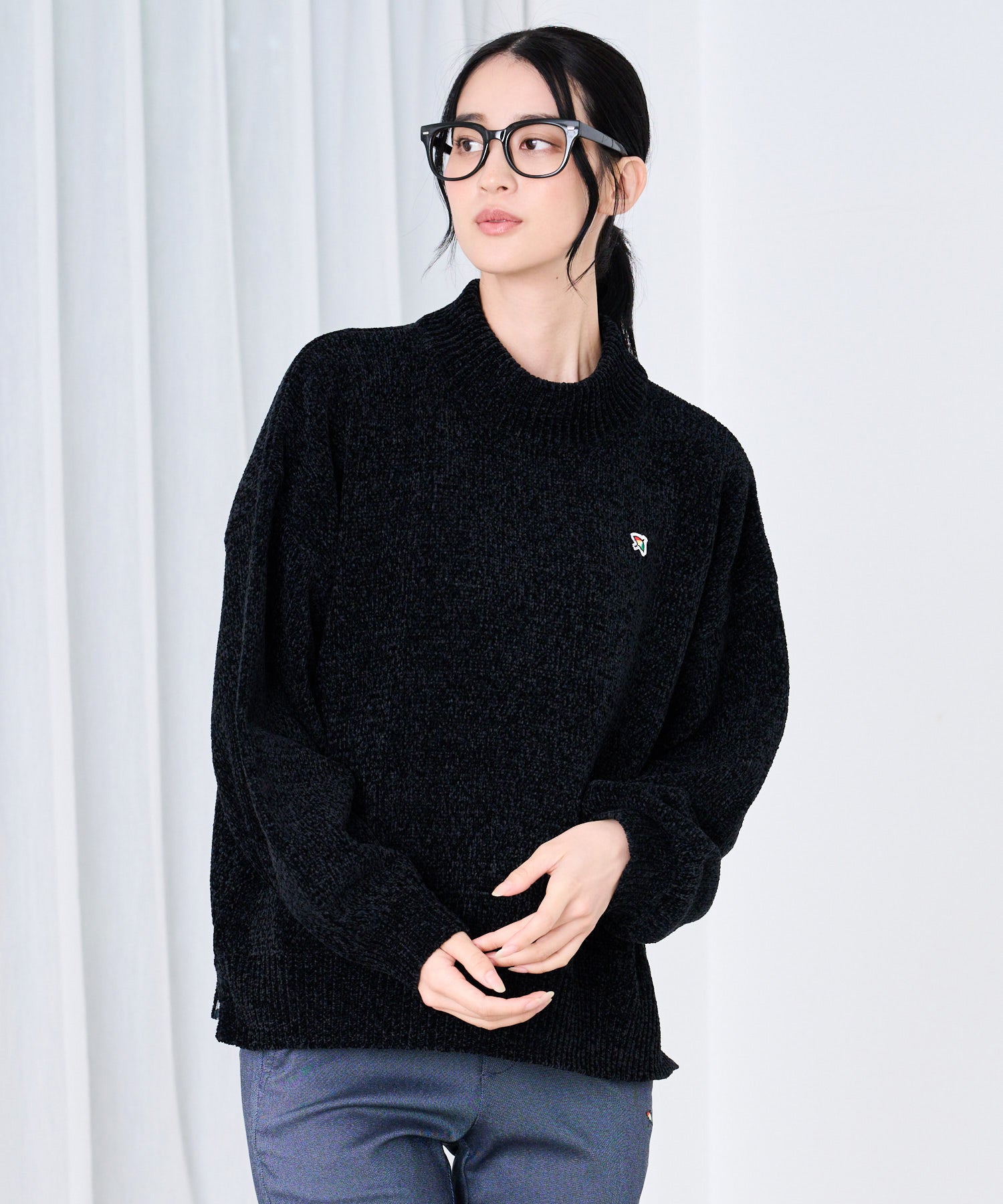 モールニット モックネック プルオーバー（ニット/セーター/レディース