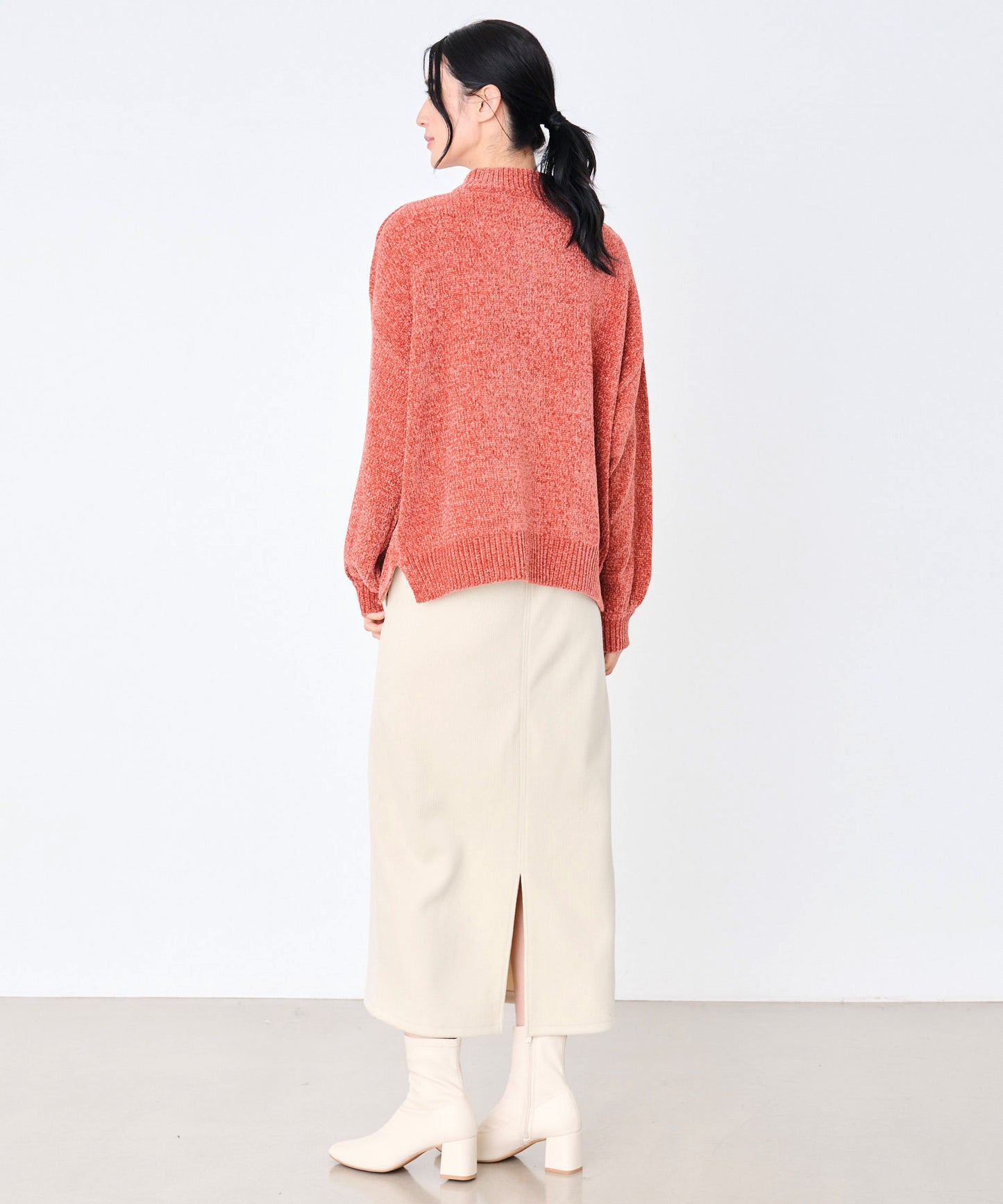 【タイムセール&2BUY対象】モールニット モックネック プルオーバー