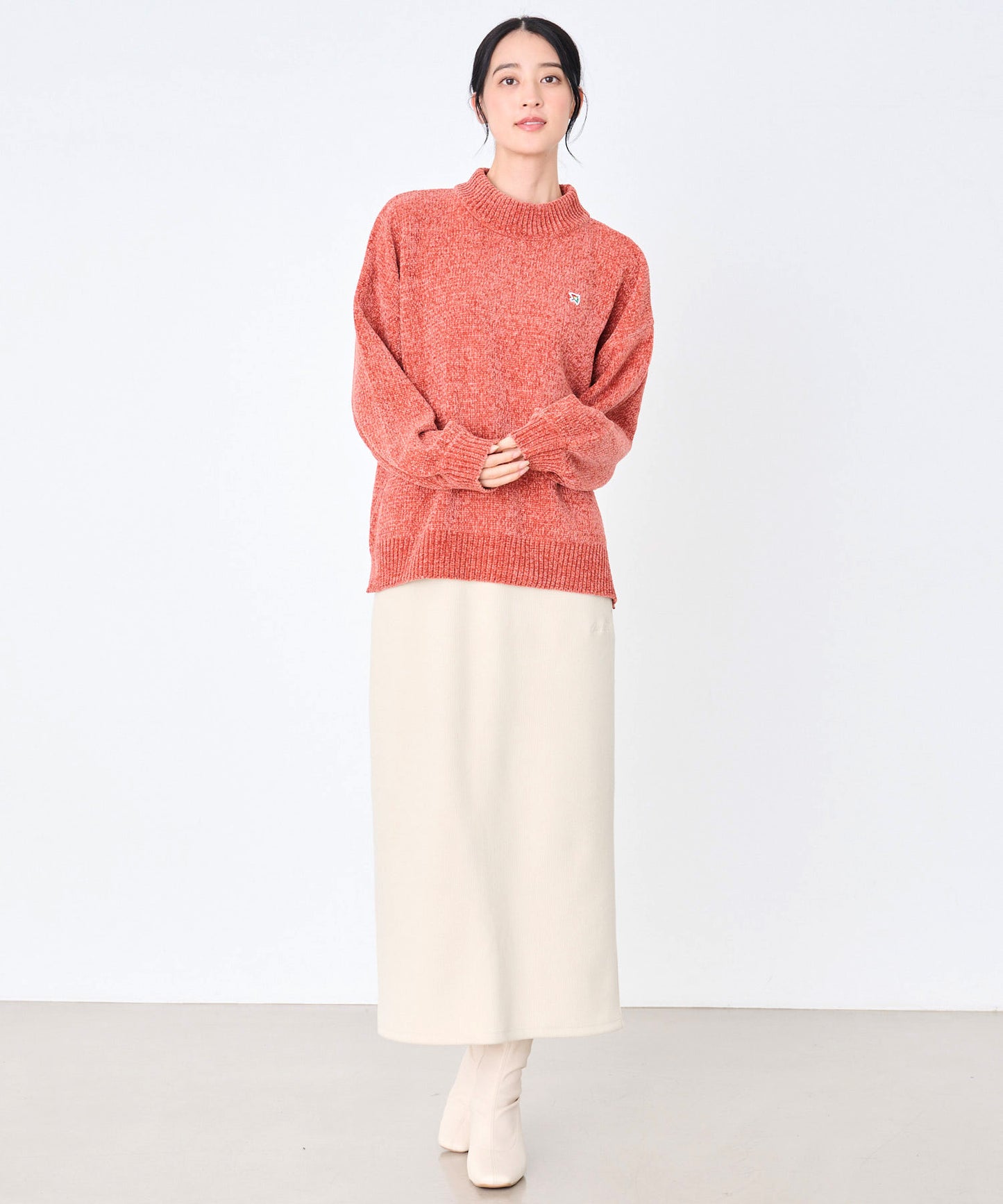 【タイムセール&2BUY対象】モールニット モックネック プルオーバー