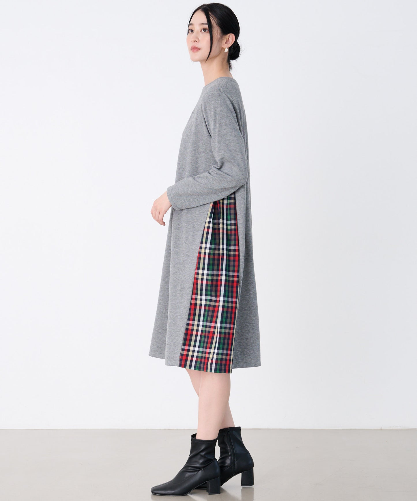 マシュマロリブ サイドチェック ワンピース