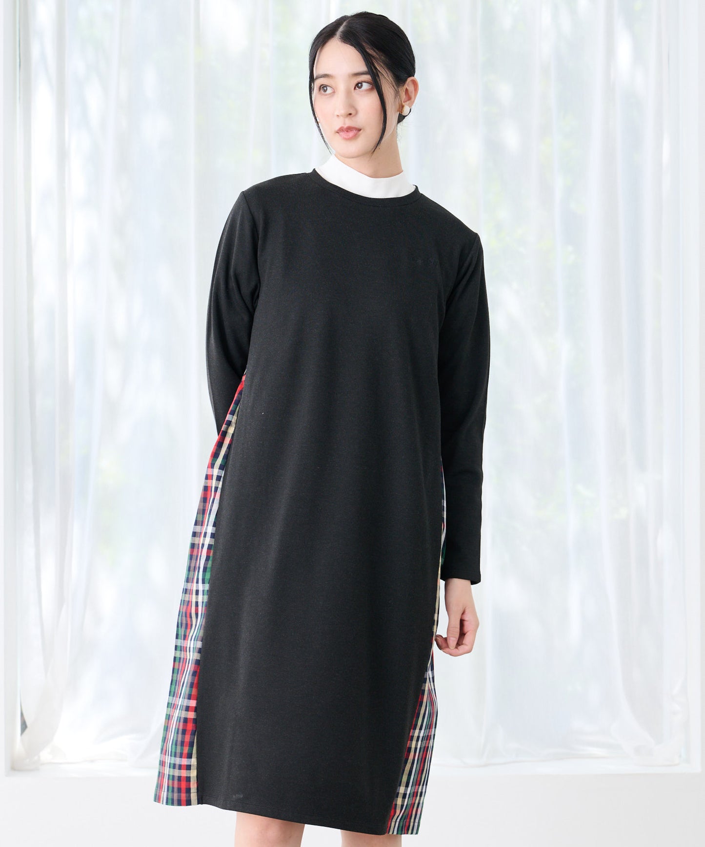 マシュマロリブ サイドチェック ワンピース