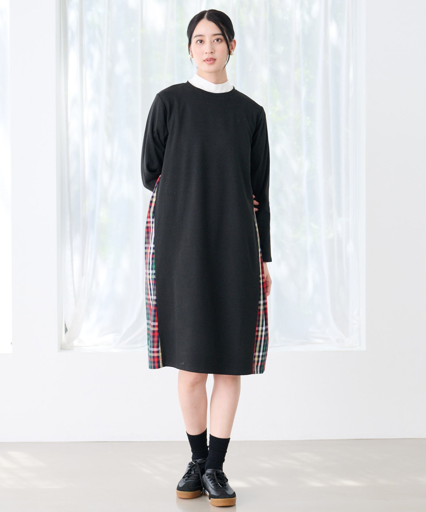 マシュマロリブ サイドチェック ワンピース