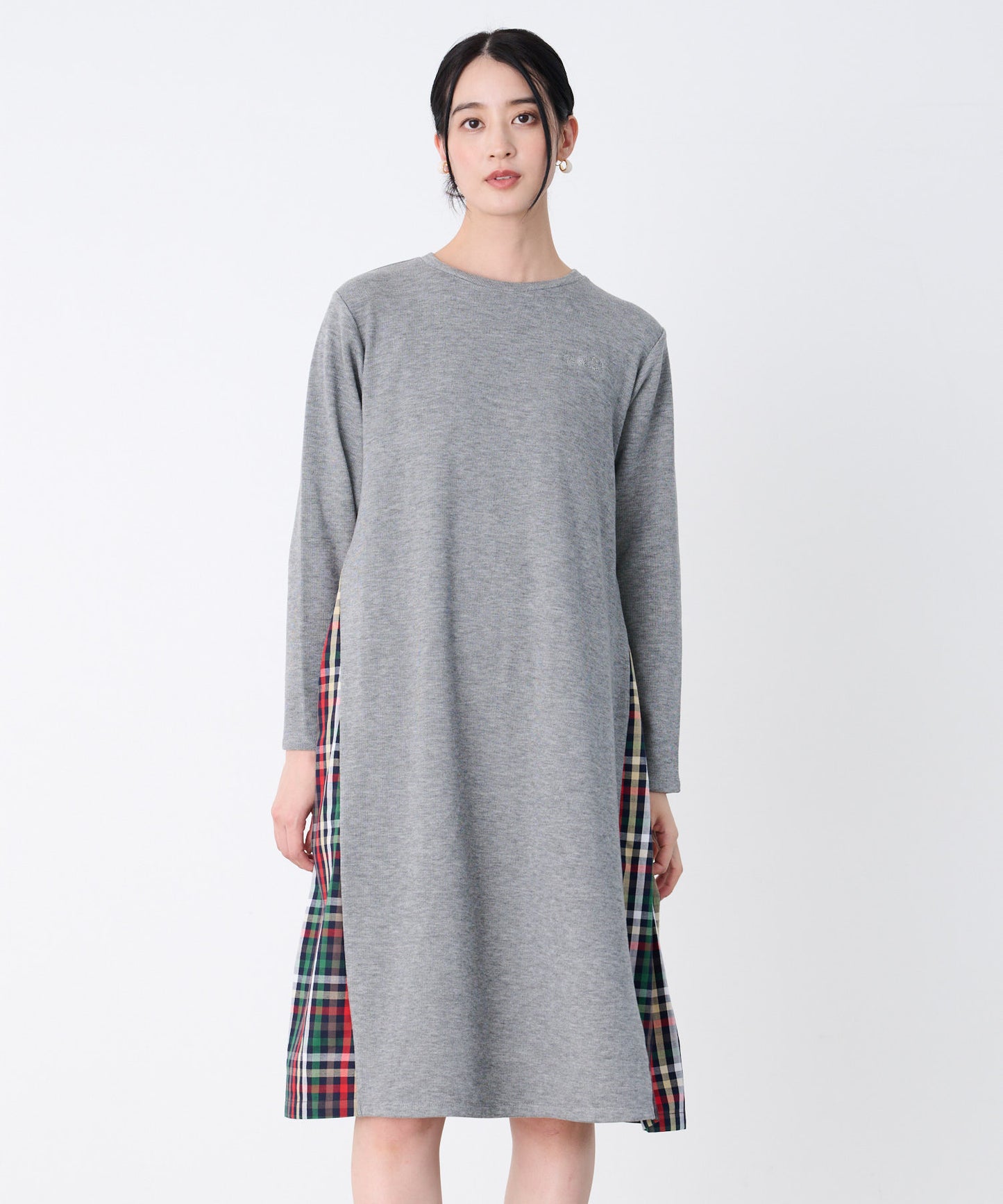 マシュマロリブ サイドチェック ワンピース