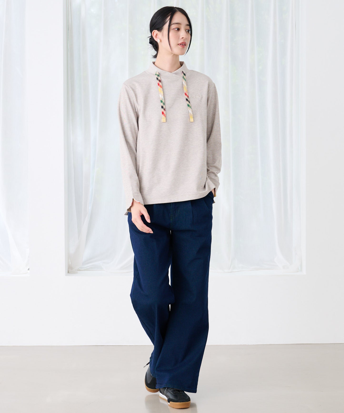 マシュマロリブ フードライクプルオーバー