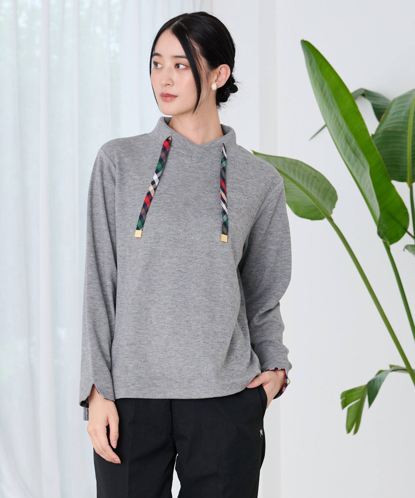 マシュマロリブ フードライクプルオーバー