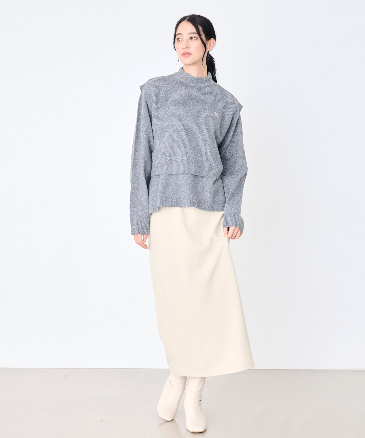 【予約】マルチWAY ニットベスト+ニットプルオーバー SET