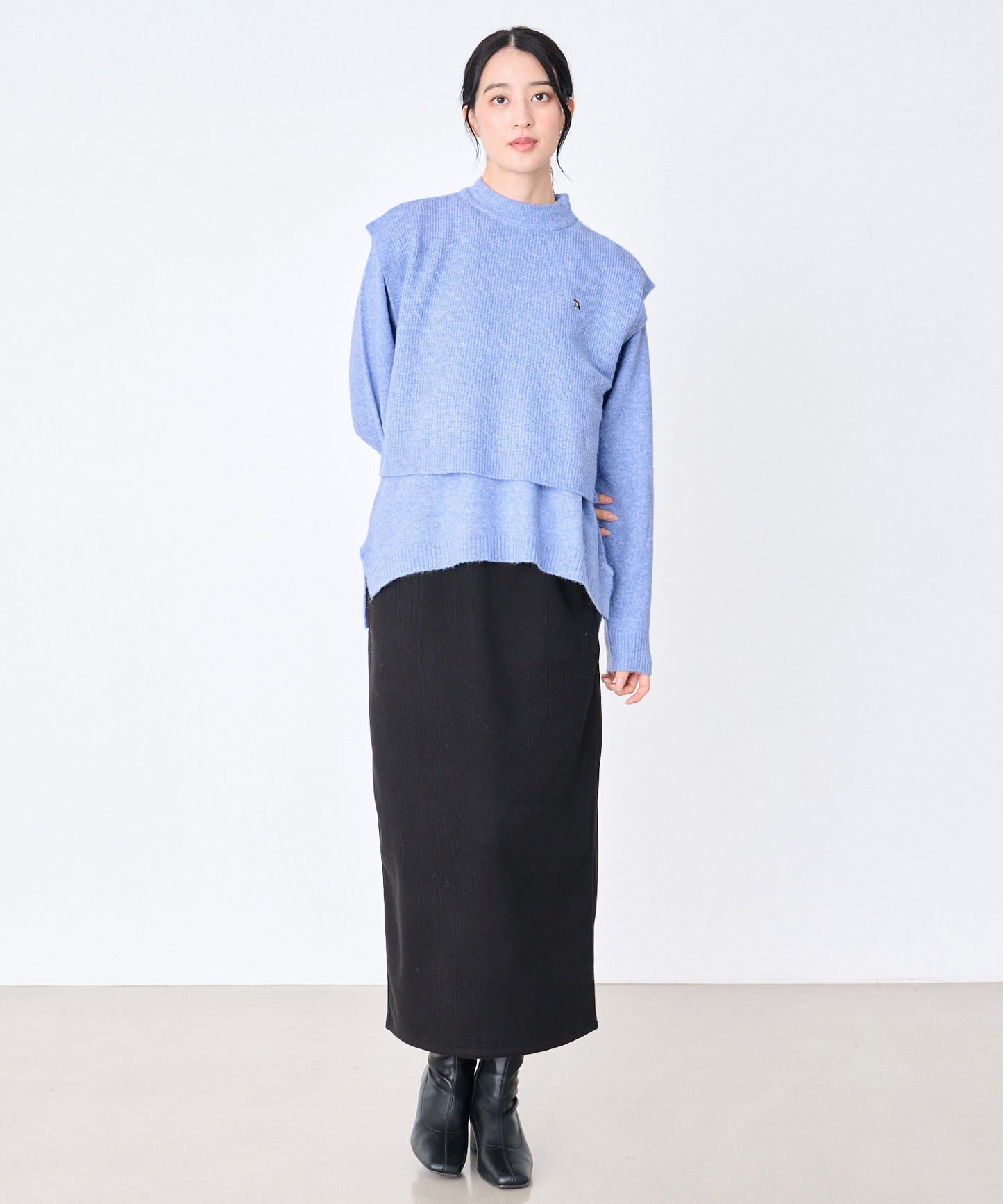 【予約】マルチWAY ニットベスト+ニットプルオーバー SET